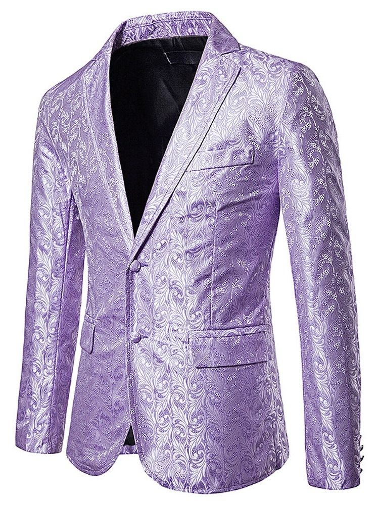 Blazer De Lazer Masculino Slim Casual Com Lapela Entalhada