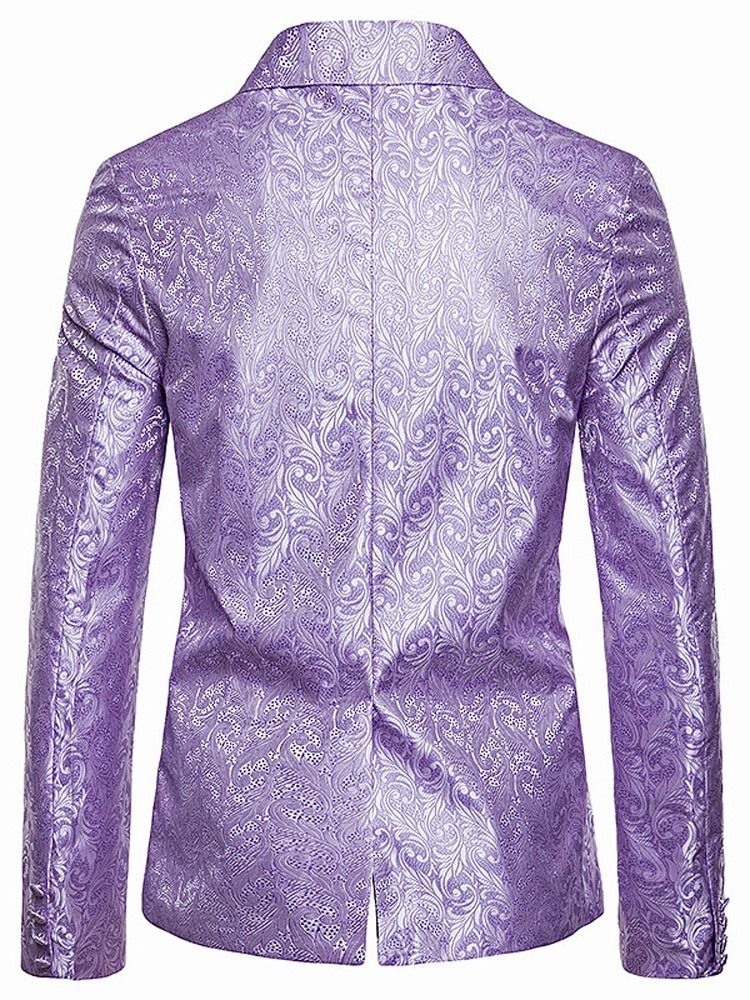 Blazer De Lazer Masculino Slim Casual Com Lapela Entalhada