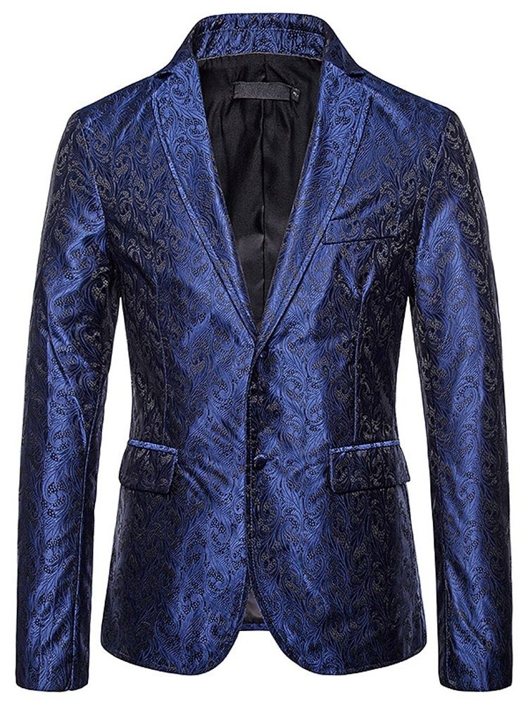 Blazer De Lazer Masculino Slim Casual Com Lapela Entalhada