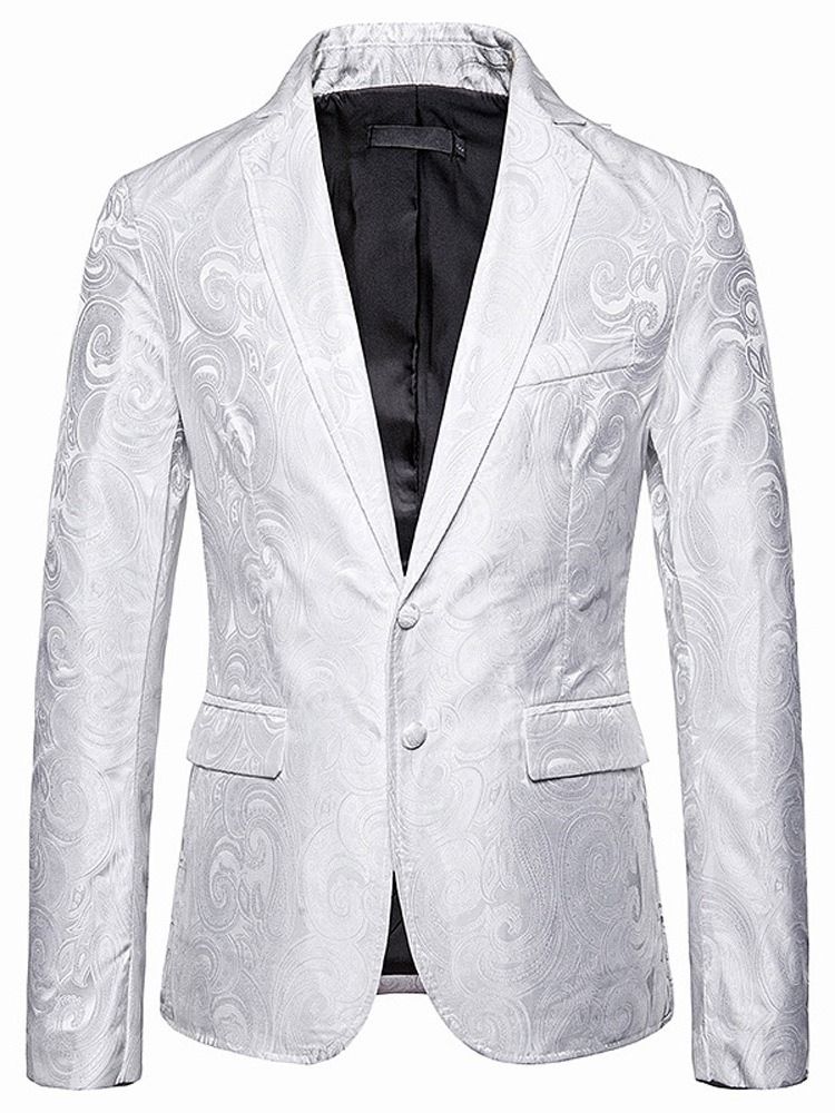 Blazer De Lazer Masculino Slim Entalhado Lapela Patchwork