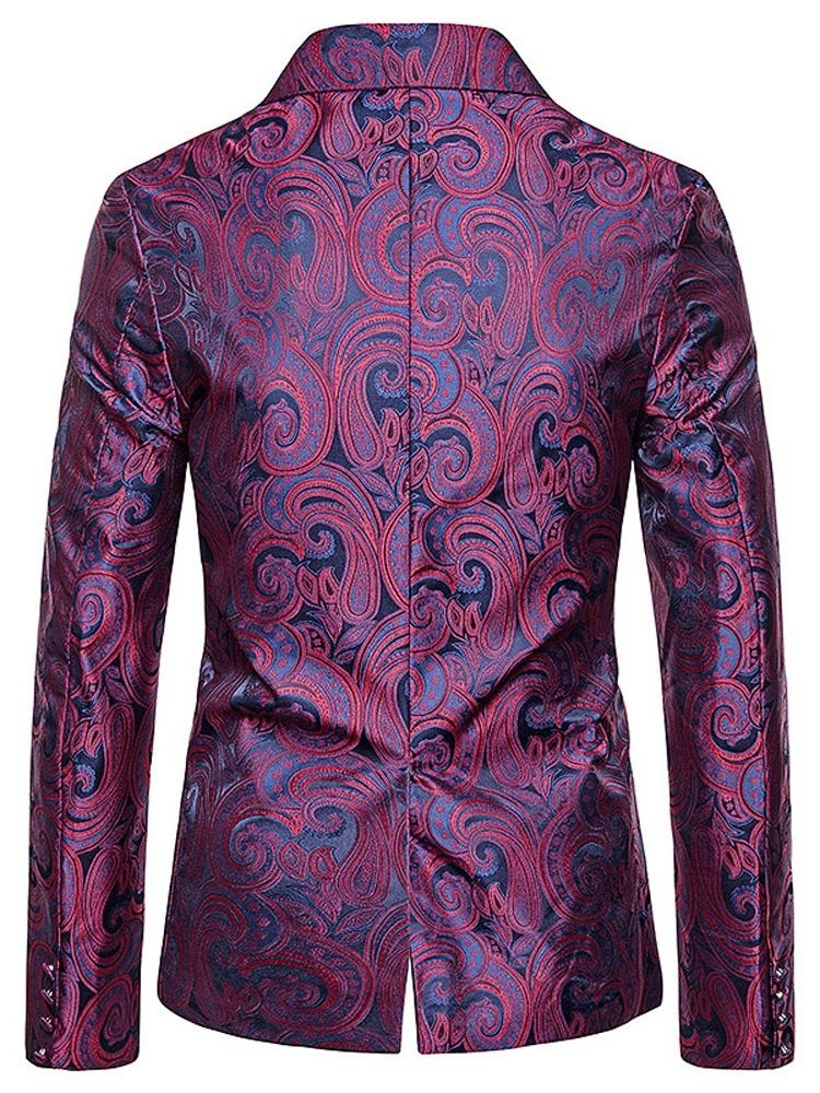 Blazer De Lazer Masculino Slim Entalhado Lapela Patchwork