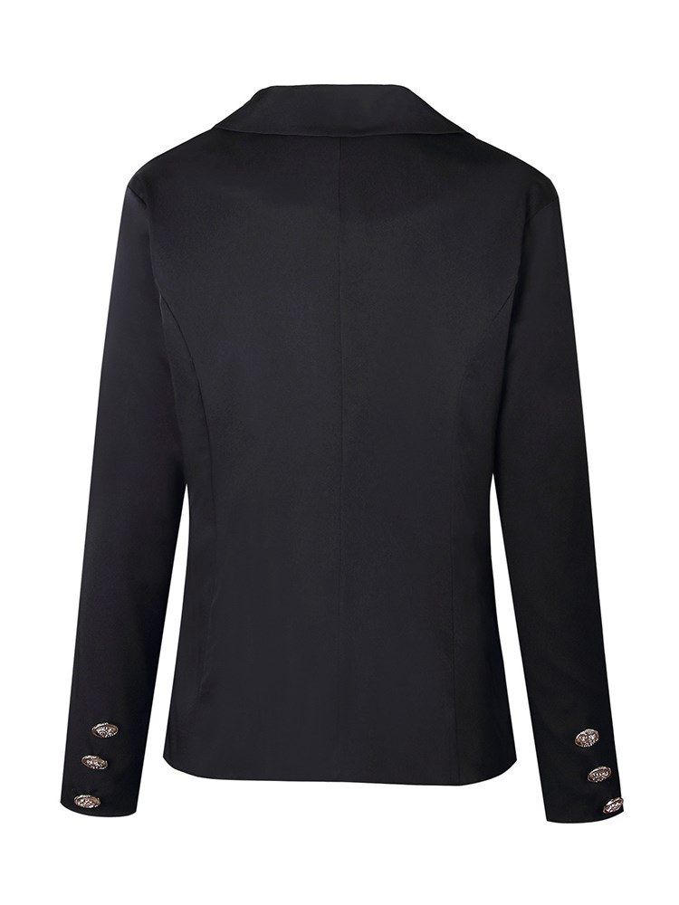 Blazer Liso Feminino Com Botão De Peito Duplo