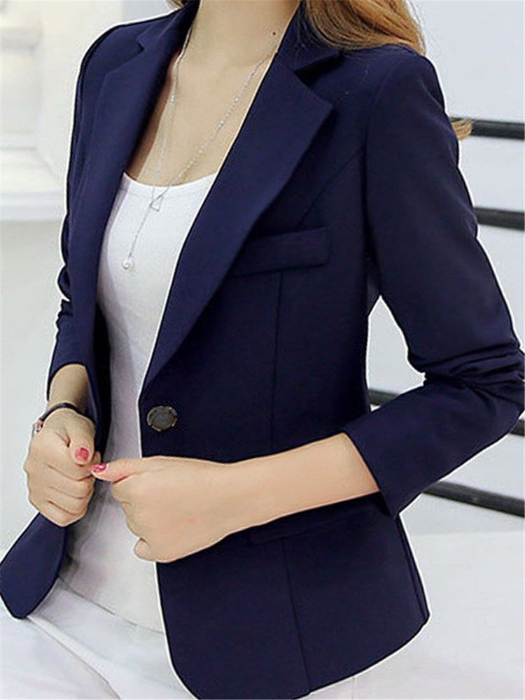 Blazer Liso Fino Feminino