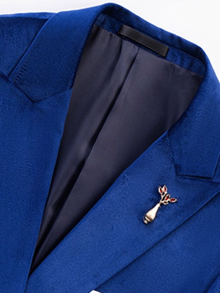 Blazer Masculino De Botão Reto Da Inglaterra