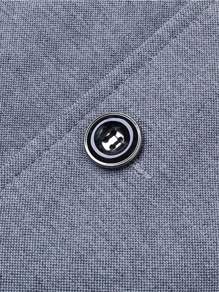 Blazer Masculino Com Colarinho De Cor Sólida