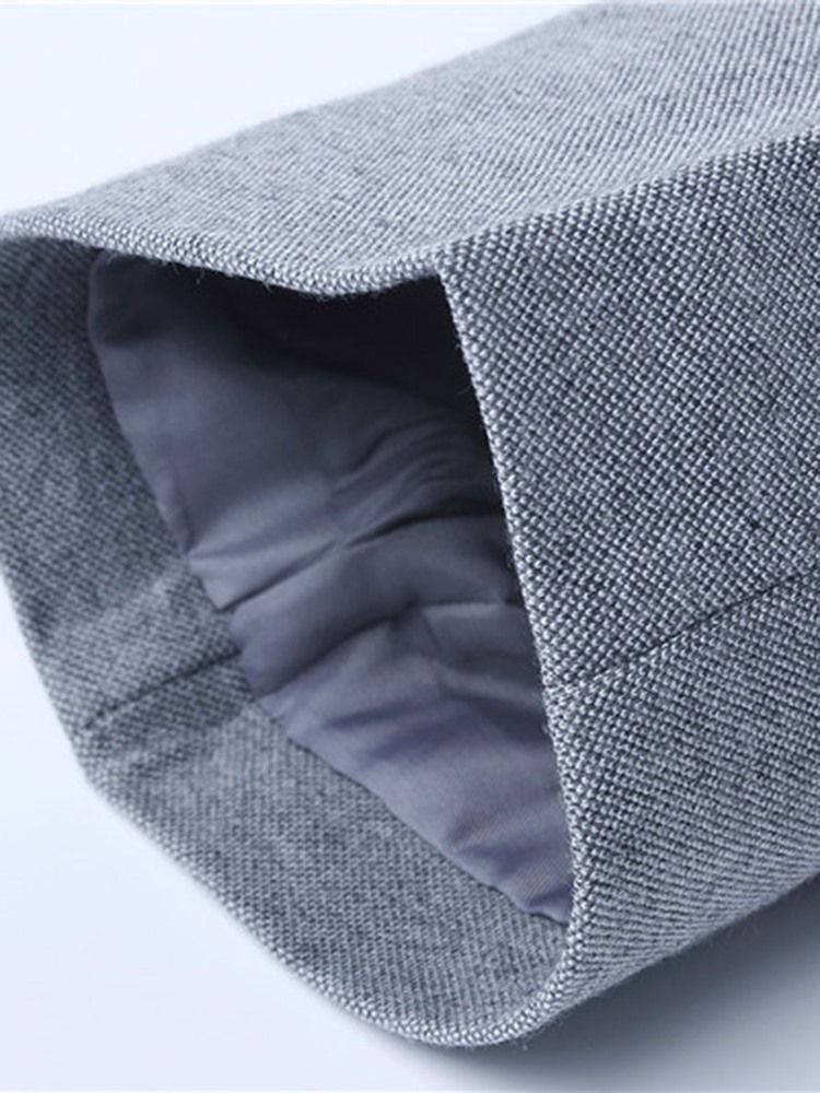 Blazer Masculino Com Colarinho De Cor Sólida