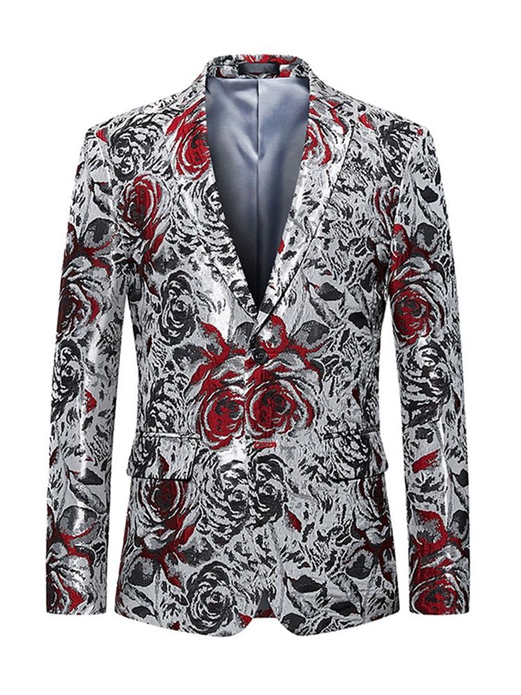 Blazer Masculino De Lapela Manga Comprida Slim Fit Jakcet