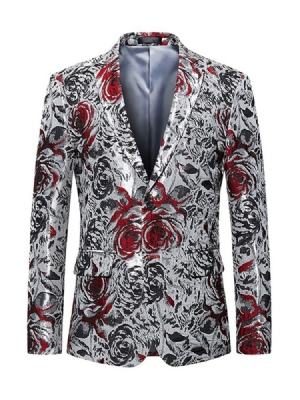 Blazer Masculino De Lapela Manga Comprida Slim Fit Jakcet