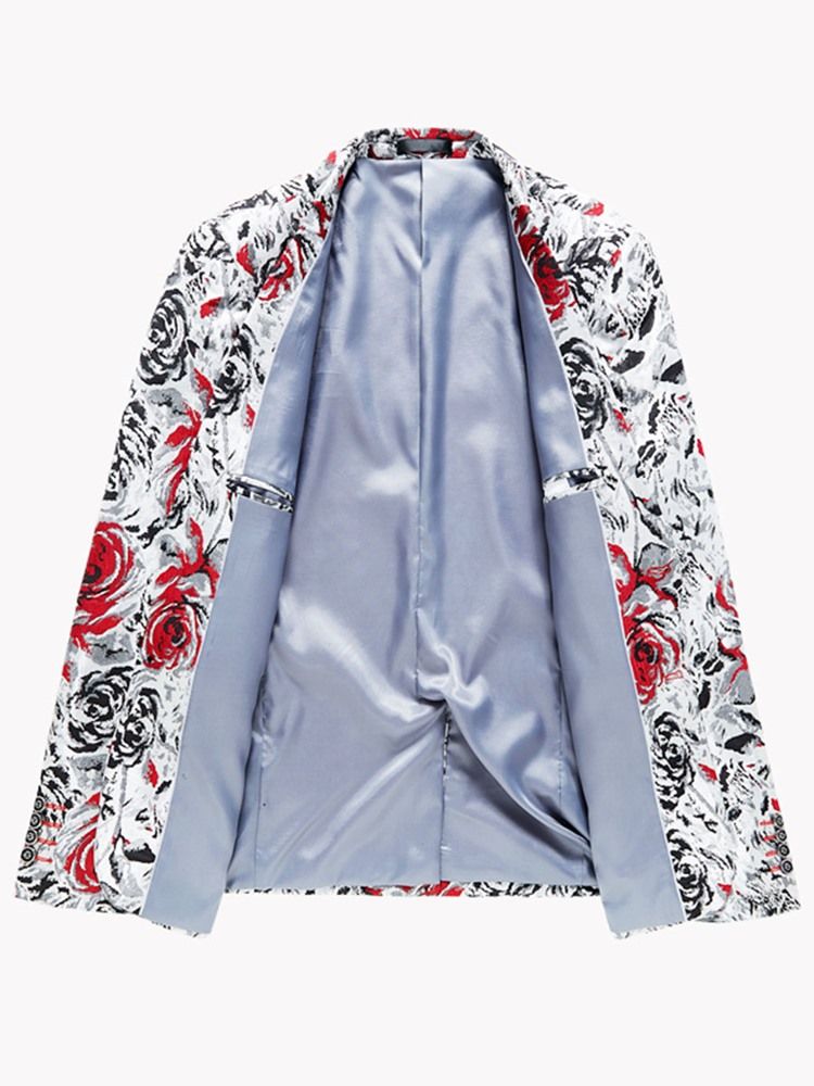 Blazer Masculino De Lapela Manga Comprida Slim Fit Jakcet