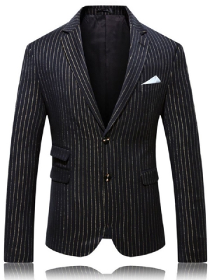 Blazers De Lazer Masculino Com Lapela Entalhada Fina Cor Bloco