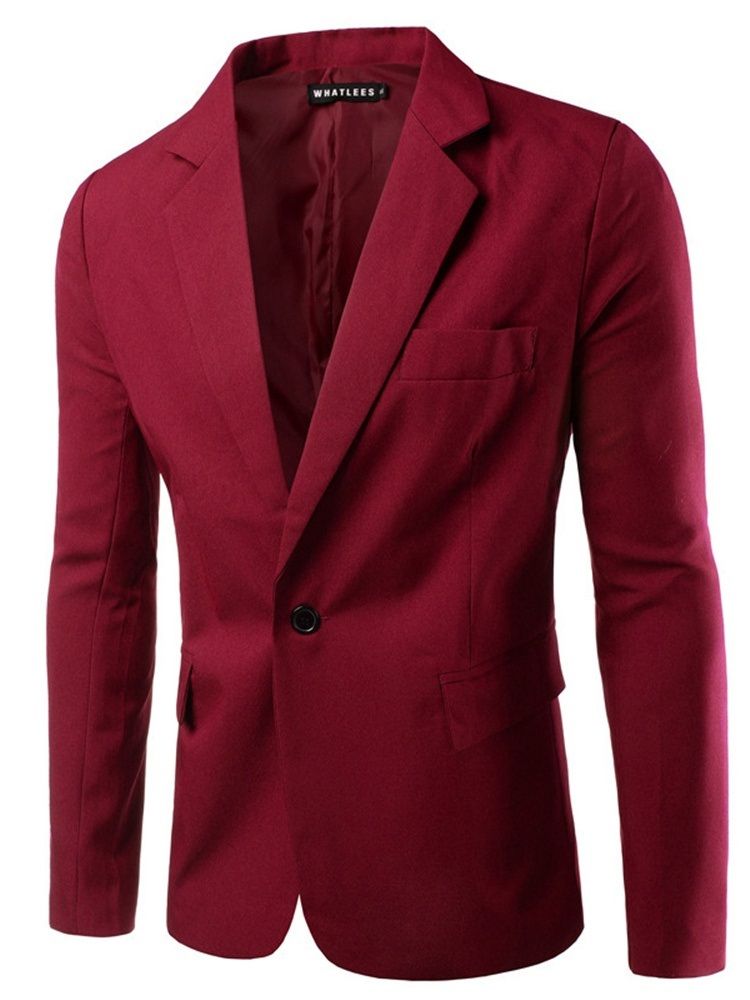 Blazers Slim One Button Casual Masculino Para Lazer