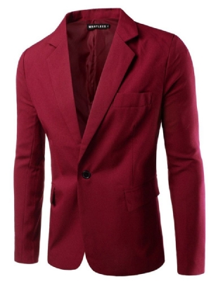Blazers Slim One Button Casual Masculino Para Lazer