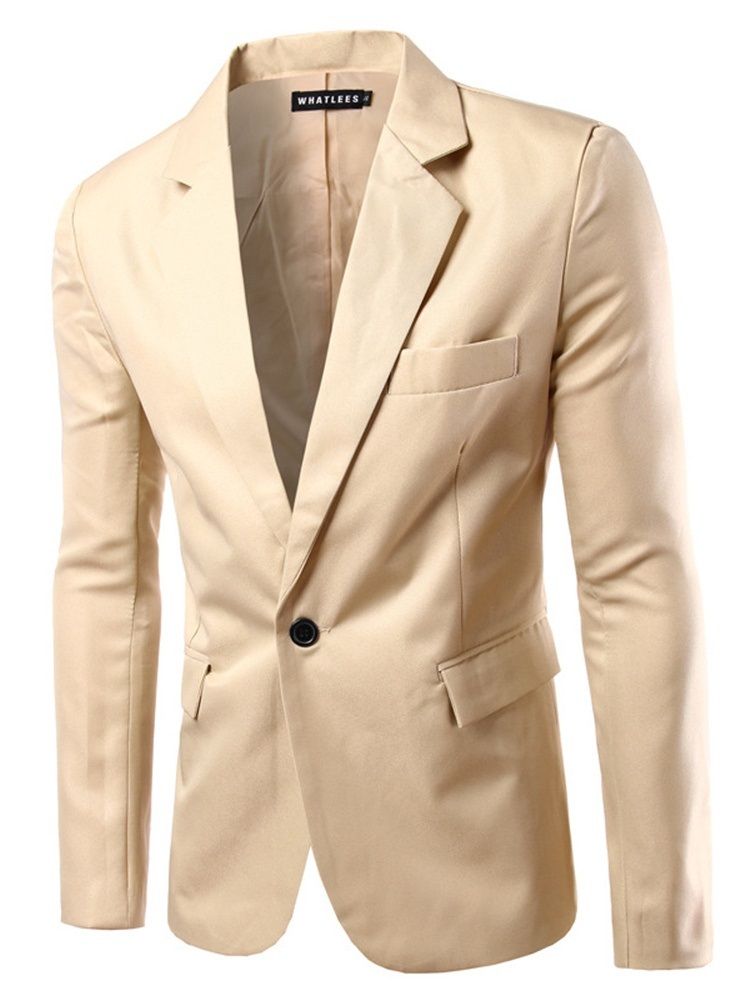 Blazers Slim One Button Casual Masculino Para Lazer
