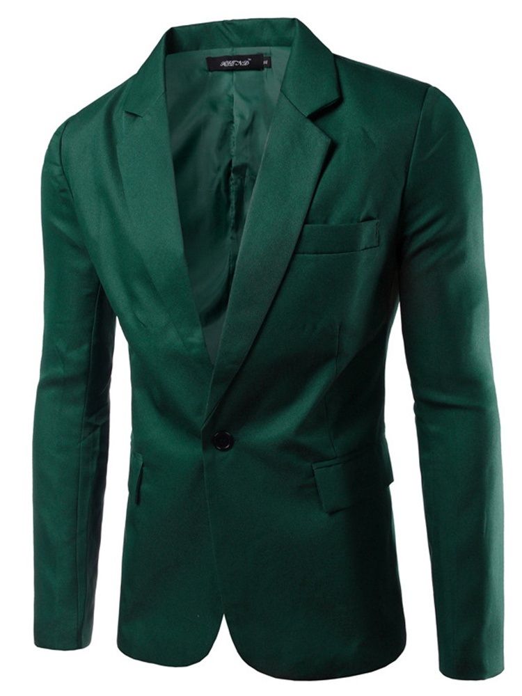 Blazers Slim One Button Casual Masculino Para Lazer