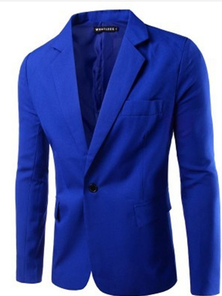 Blazers Slim One Button Casual Masculino Para Lazer
