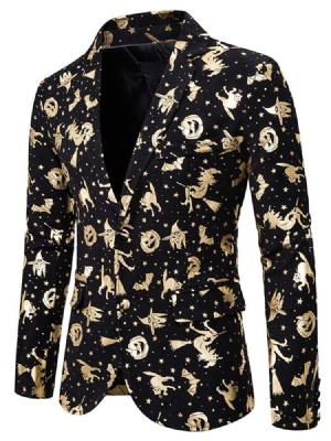 Bloco De Cores De Botão Blazers De Lazer Masculinos Casuais