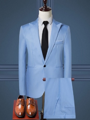 Calça Simples Vestido Com Um Botão Terno Masculino
