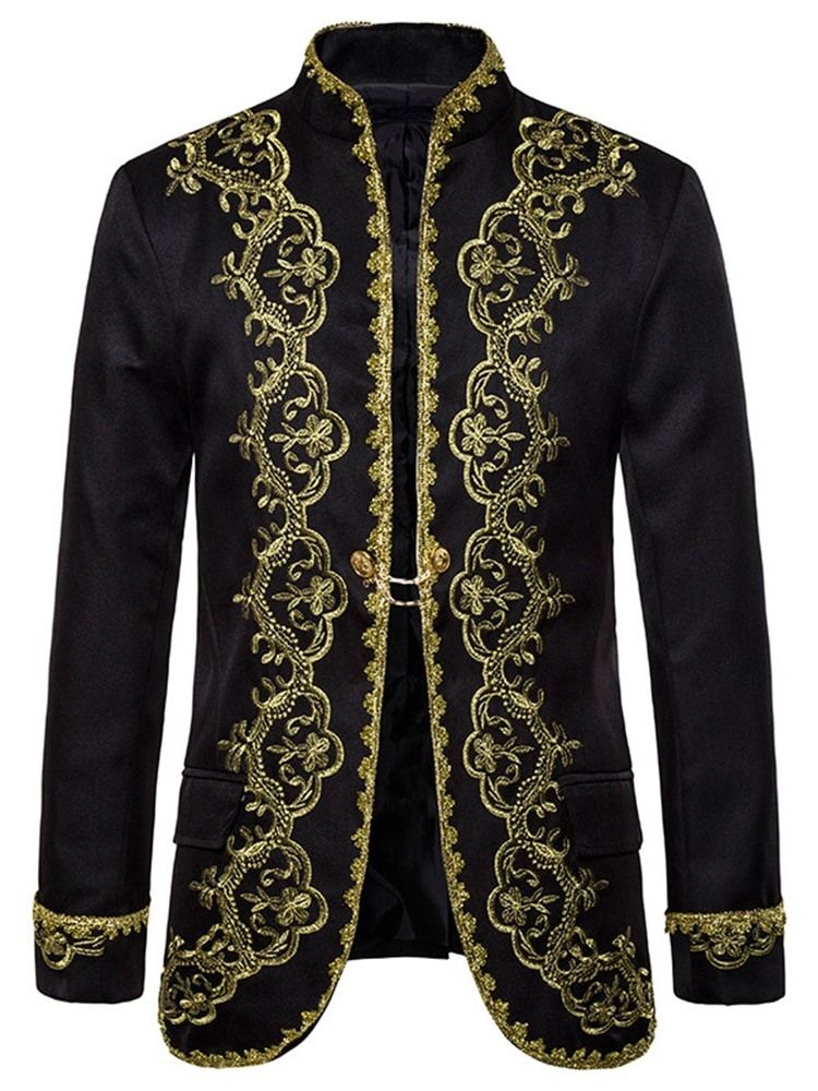 Color Block Patchwork Fashion Stage Trajes Masculinos