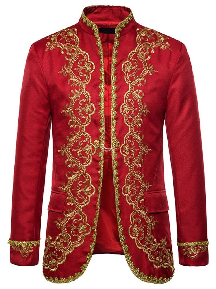 Color Block Patchwork Fashion Stage Trajes Masculinos