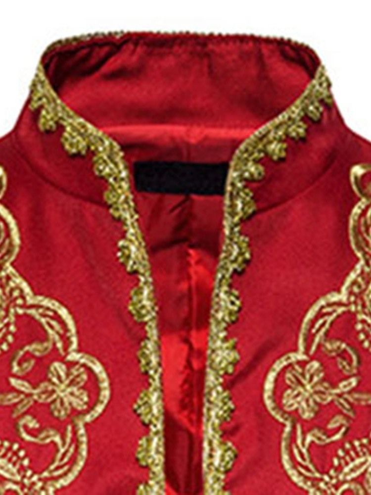 Color Block Patchwork Fashion Stage Trajes Masculinos