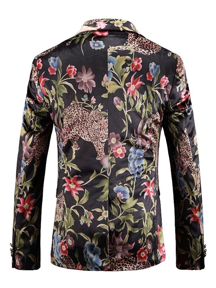 Imprimir Animal Blazer Masculino Com Seios Únicos
