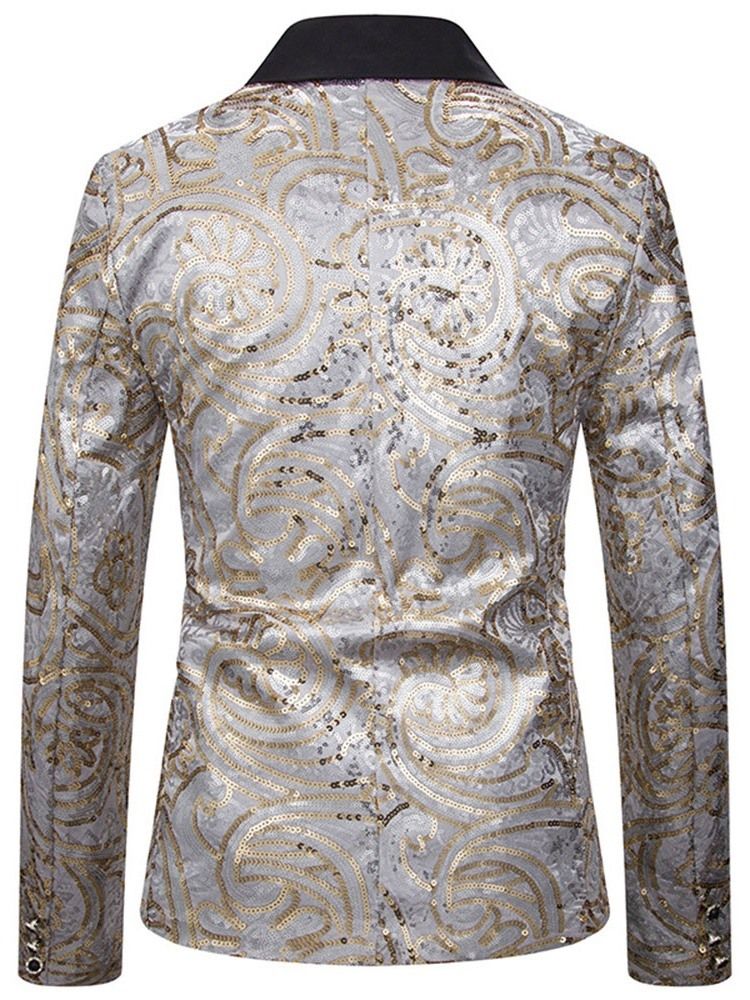 Lantejoulas Casual Slim Blazers Masculinos