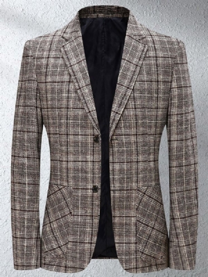 Lapela Com Entalhe Casual Masculino Slim Blazer De Lazer