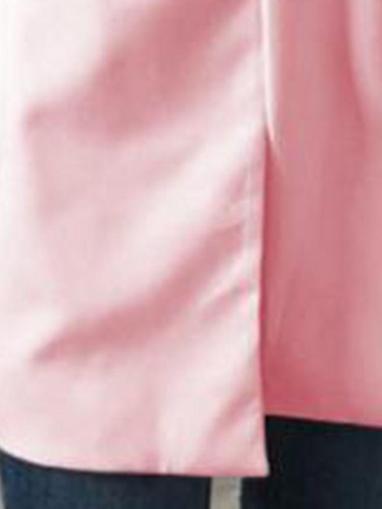 Lapela De Manga Comprida Com Renda Entalhada Regular Blazer Casual Feminino