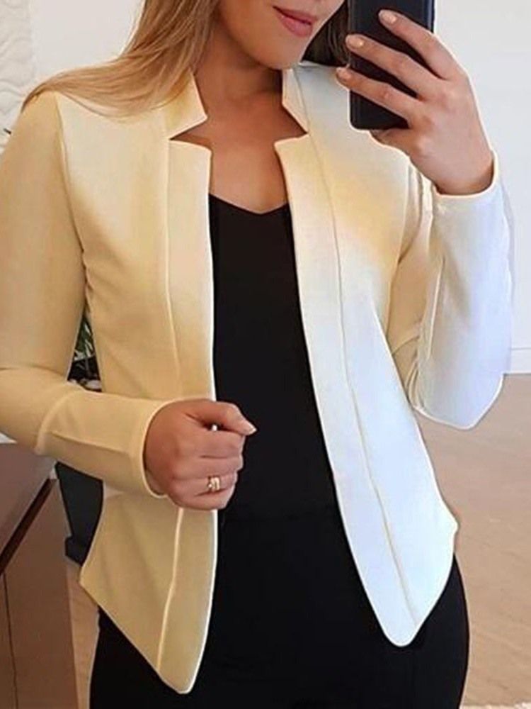Manga Comprida Entalhada Lapela Embrulhada Padrão Outono Casual Feminino Blazer