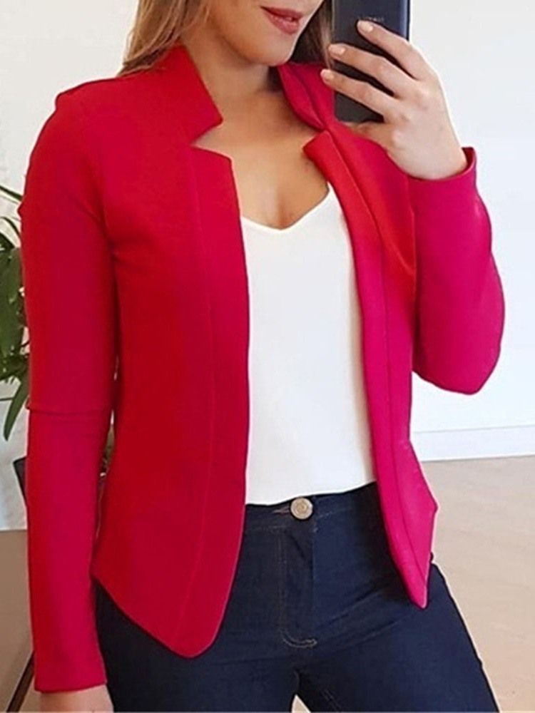 Manga Comprida Entalhada Lapela Embrulhada Padrão Outono Casual Feminino Blazer