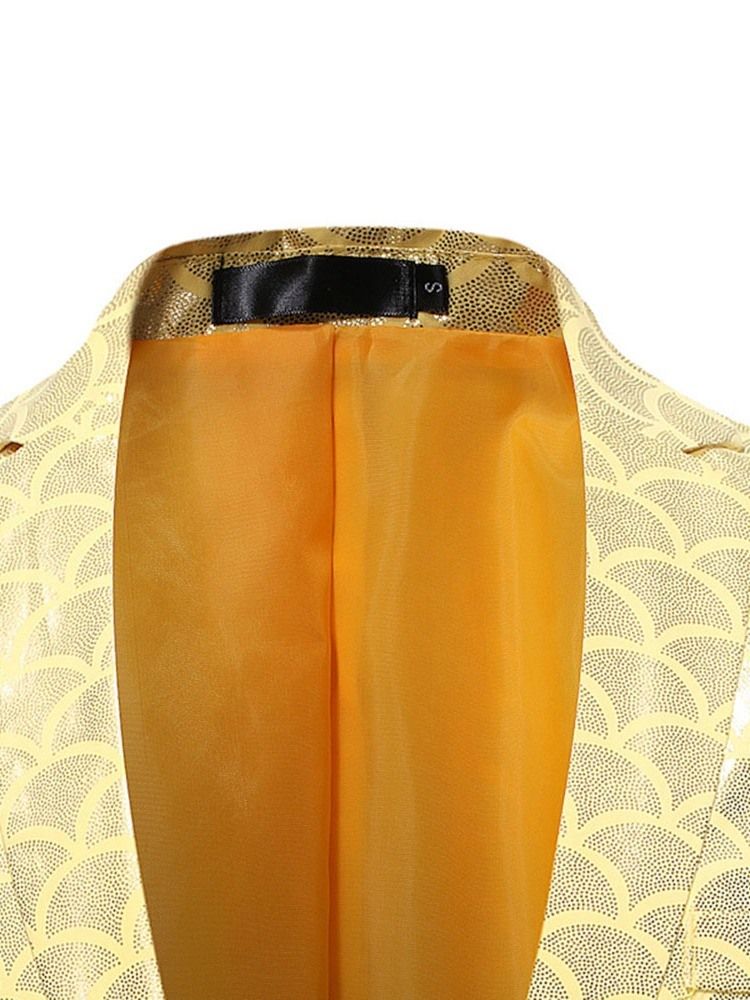 Masculino Color Block Slim Blazers Lazer Europeus