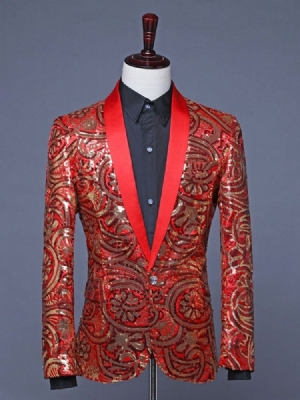 Patchwork Bloco De Cores Moda Trajes De Palco Blazers Masculinos