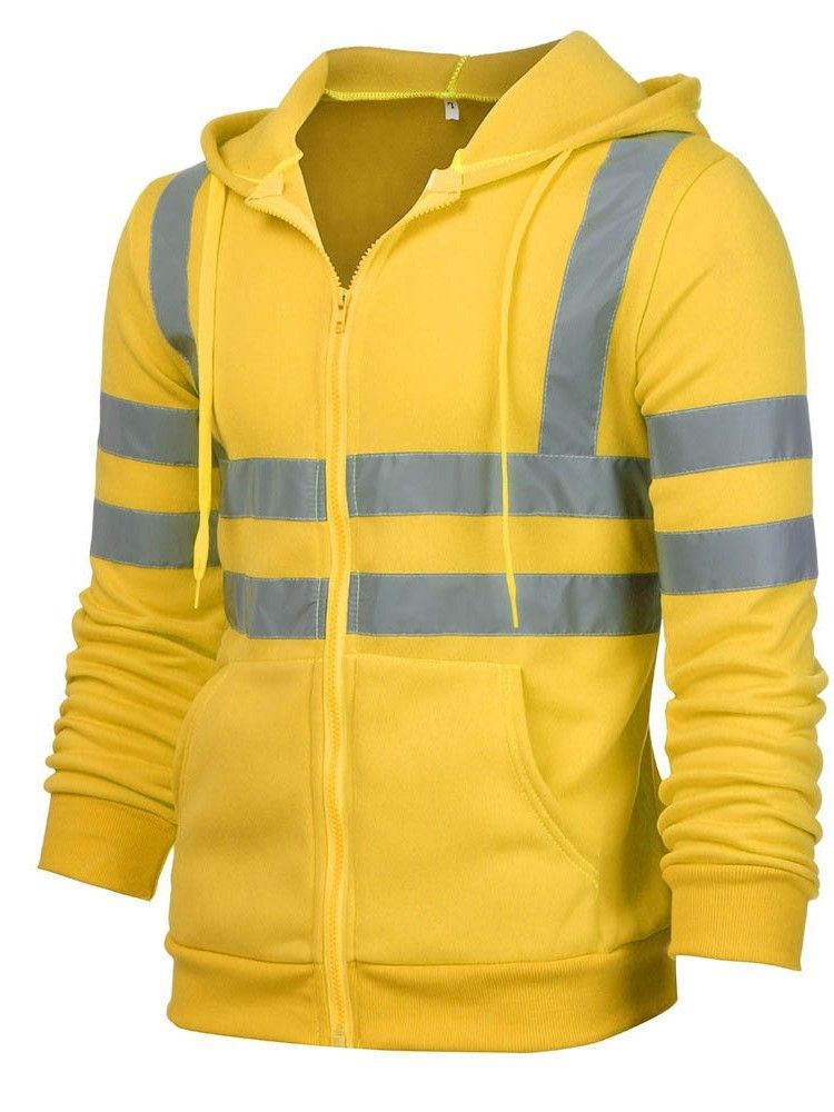 Cardigan Patchwork Color Block Loose Style Hoodies Masculinos
