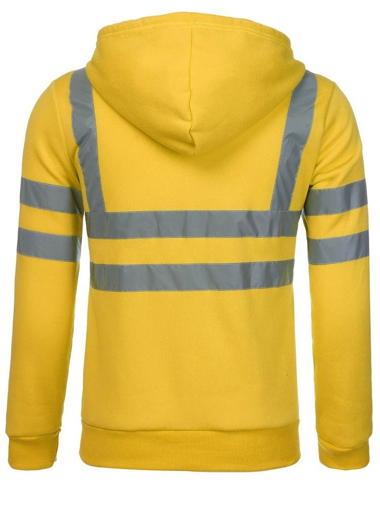 Cardigan Patchwork Color Block Loose Style Hoodies Masculinos