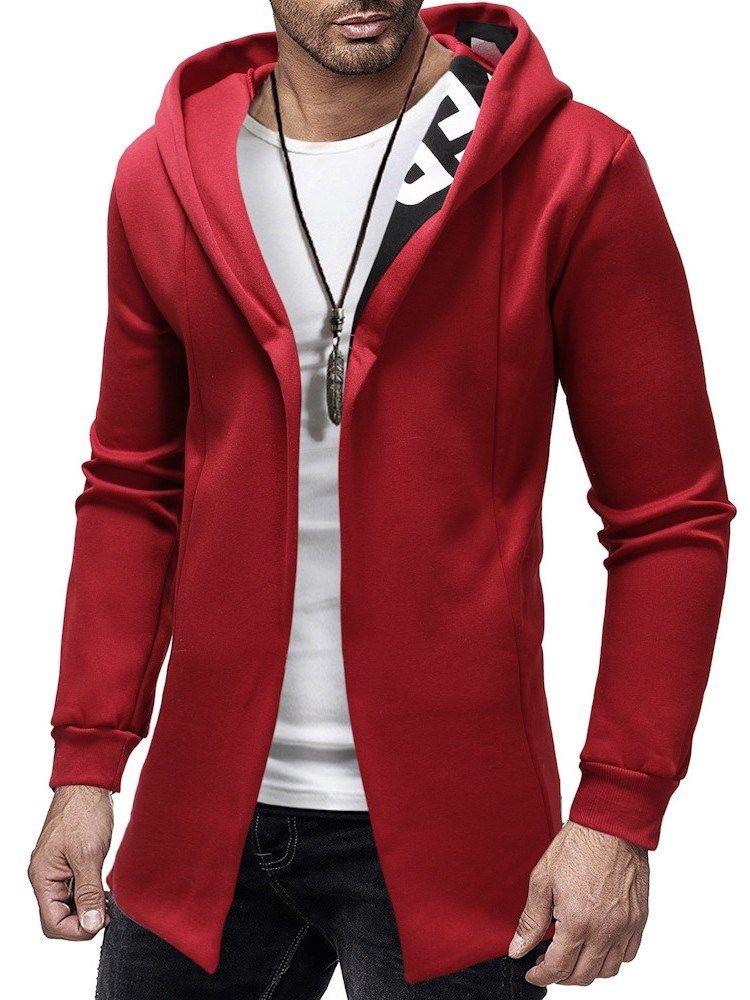 Cardigan Patchwork Thick Casual Masculino Hoodies Slim