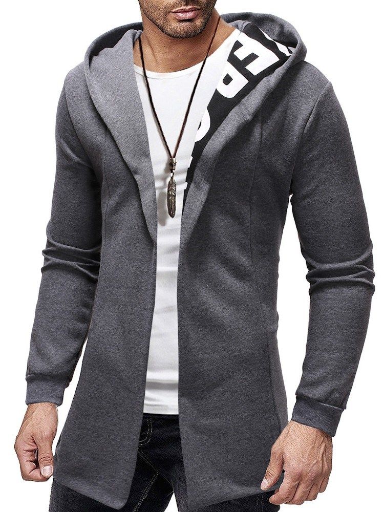 Cardigan Patchwork Thick Casual Masculino Hoodies Slim