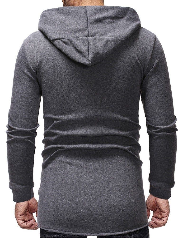 Cardigan Patchwork Thick Casual Masculino Hoodies Slim