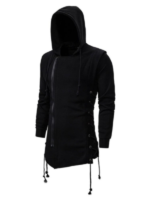 Cardigan Plain Zipper Slim Hoodies Masculinos
