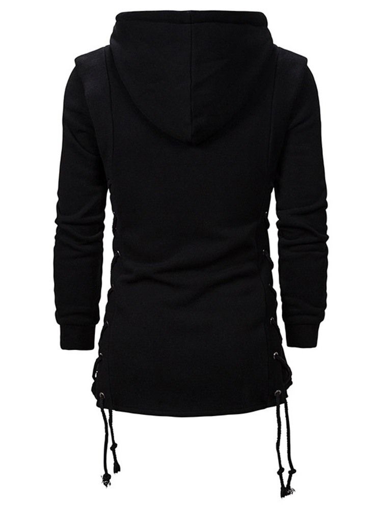 Cardigan Plain Zipper Slim Hoodies Masculinos