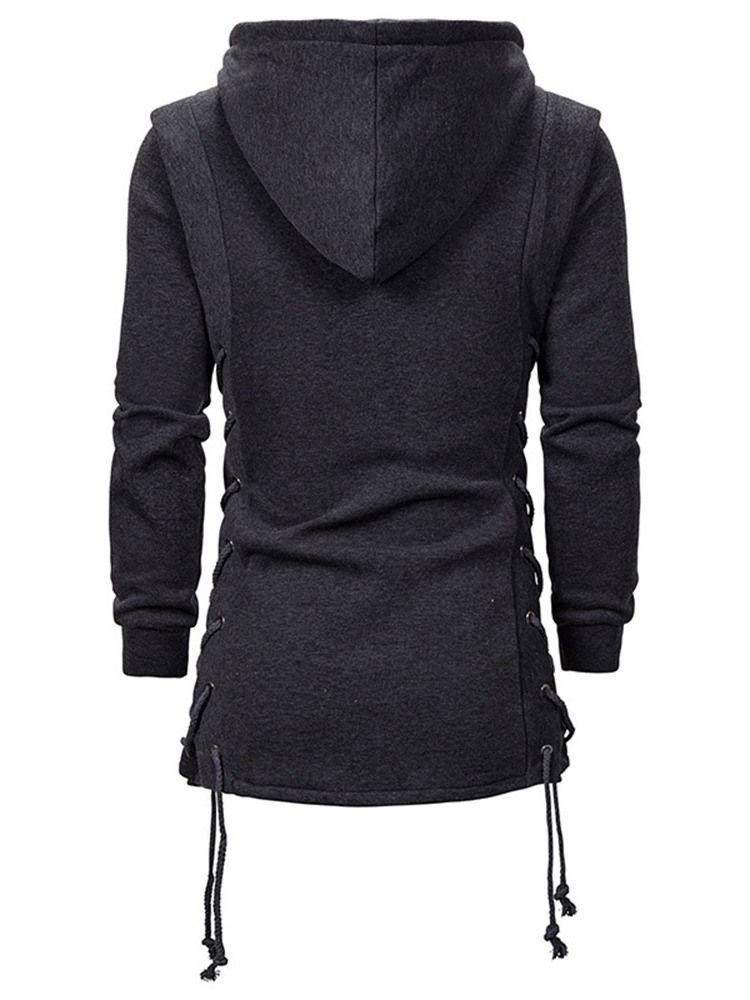 Cardigan Plain Zipper Slim Hoodies Masculinos