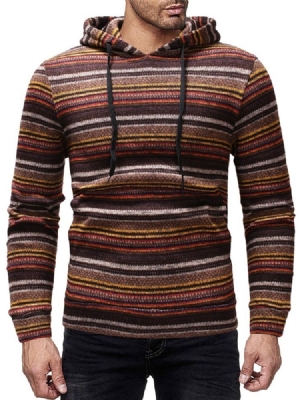 Casacos Com Capuz De Inverno Estilo Casual Listrado