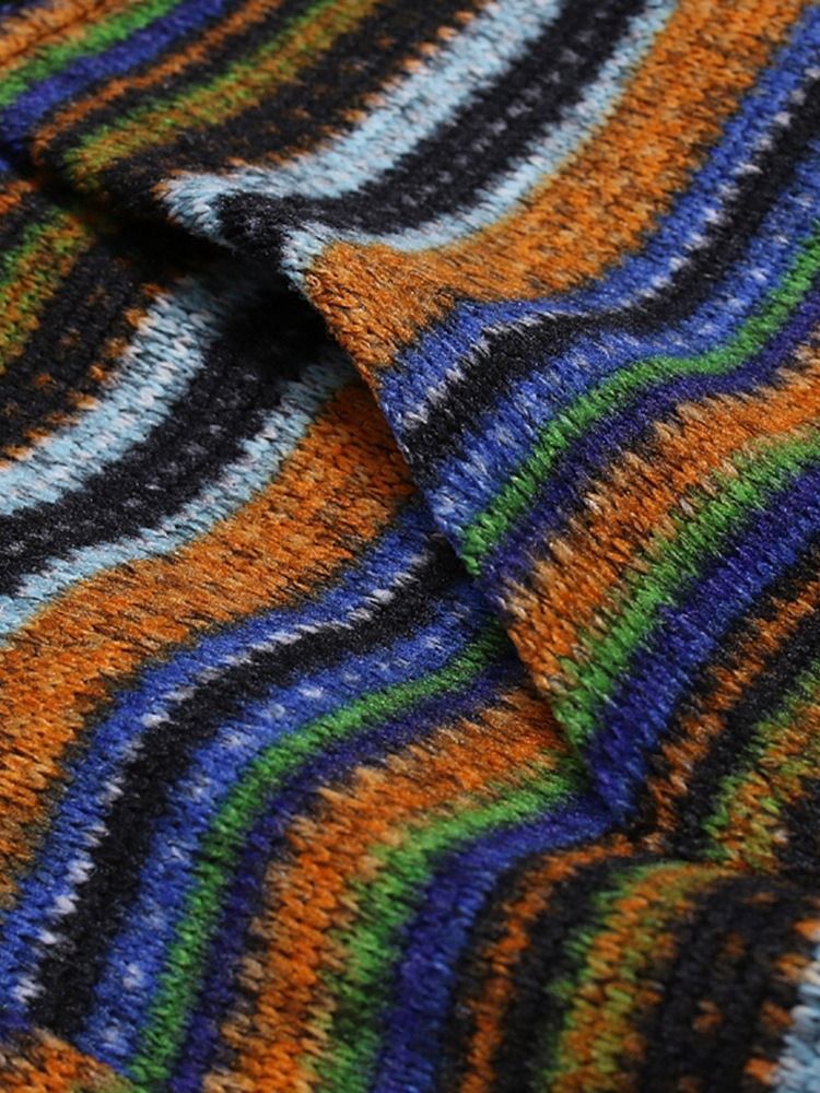 Casacos Com Capuz De Inverno Estilo Casual Listrado