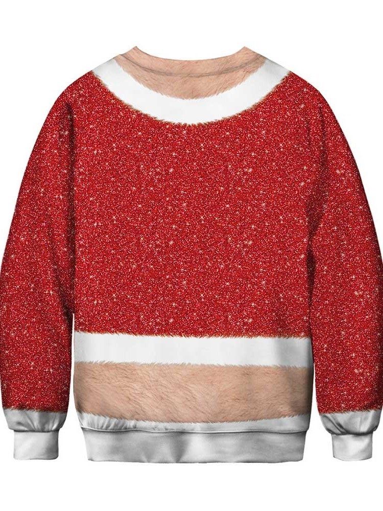 Christmas Color Block Casual Masculino Hoodies