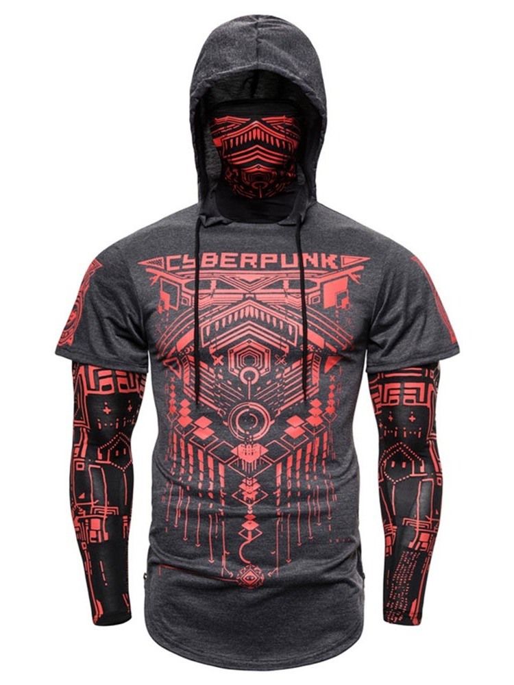 Color Block Cardigan Print Pulôver Casual Masculino Hoodies