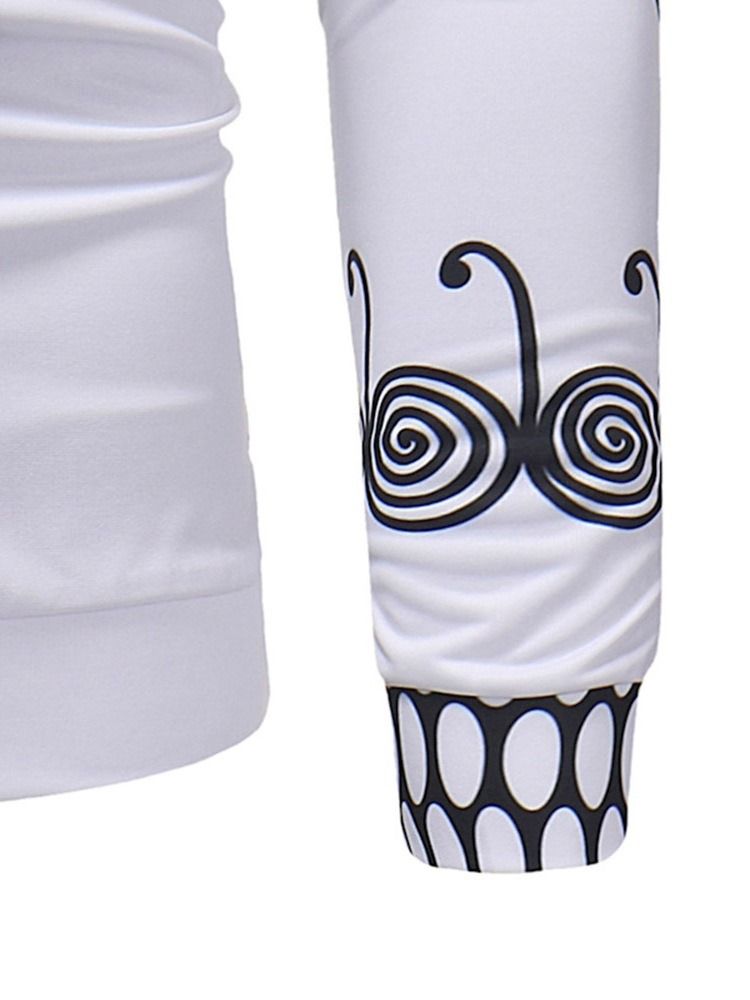Color Block Pullover Print Moletons Casuais Masculinos
