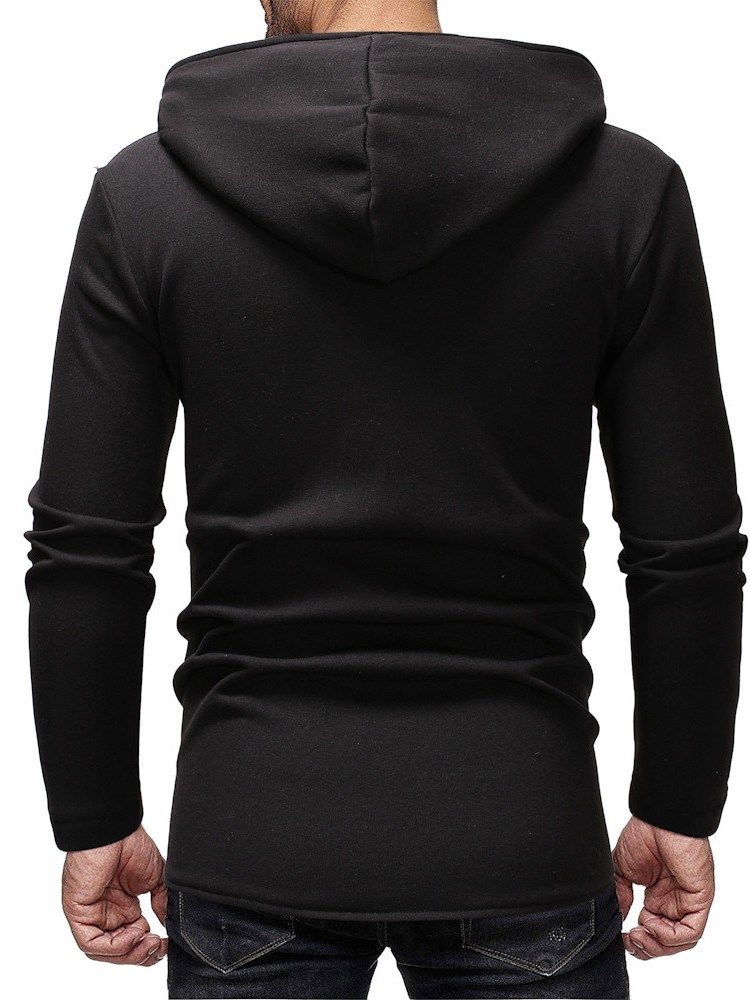Color Block Zipper Cardigan Casual Masculino Hoodies Slim