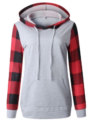 Hoodie De Comprimento Médio Feminino Color Block