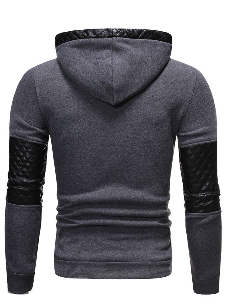 Imprimir Pullover Color Block Hoodies Masculinos