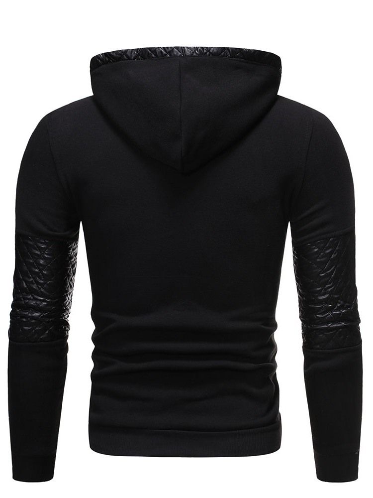 Imprimir Pullover Color Block Hoodies Masculinos