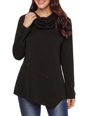 Moletom Com Capuz Feminino Liso Regular De Comprimento Médio